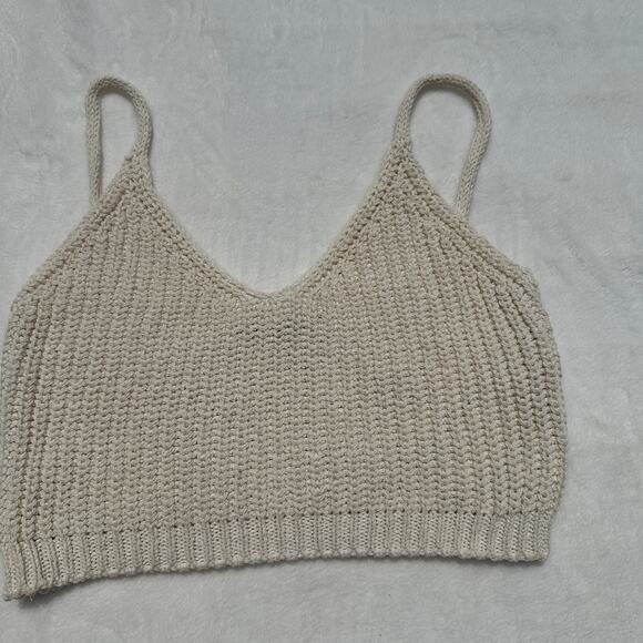 Cordera Cropped Ecotec Cotton Sweater Tank Top White One Size NWT - Picture 7 of 14